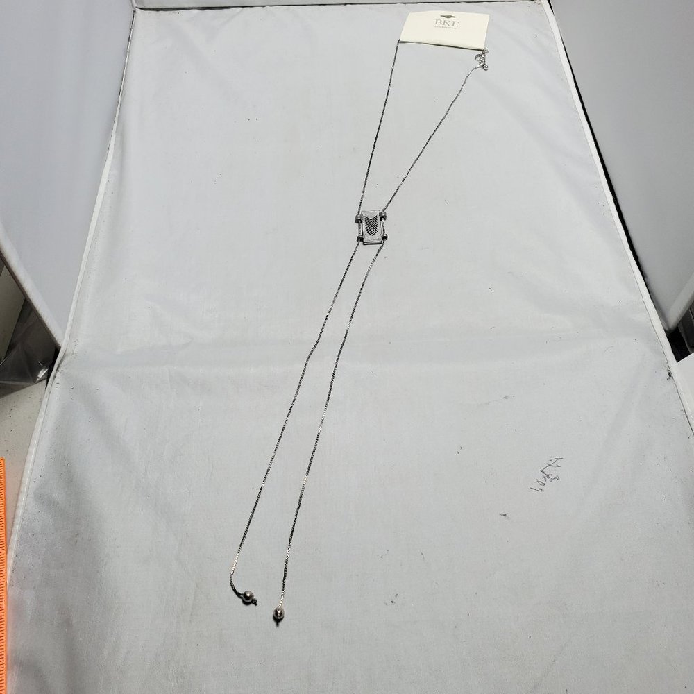 BKE silver chain  bolo necklace